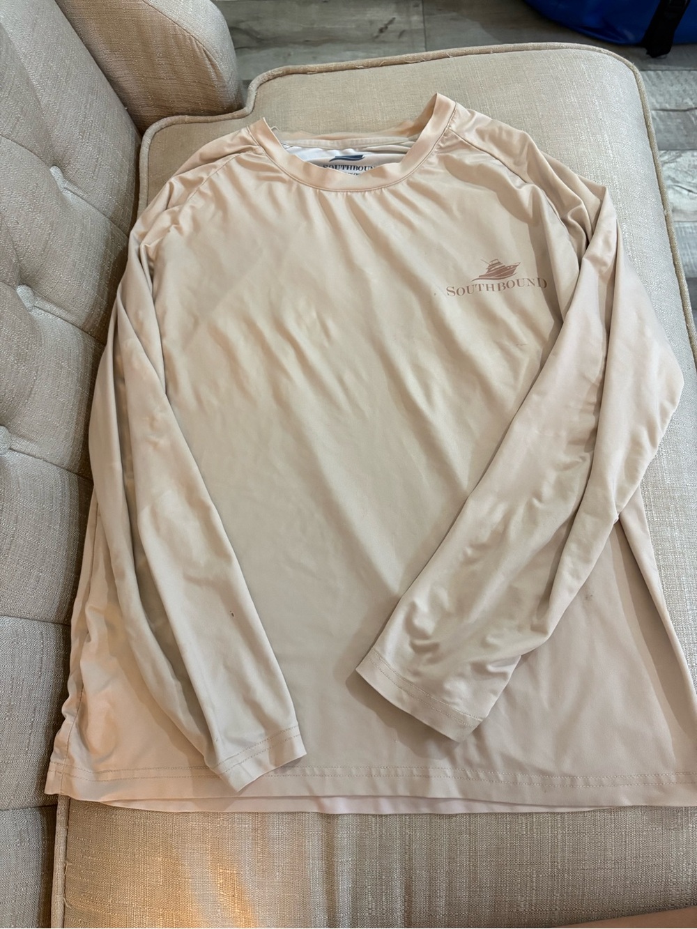 Southbound Long Sleeve Performance Tee in Light Beige